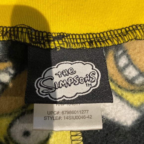 The Simpsons Fleece 1 Piece Pajamas Sleepers - Picture 3 of 6